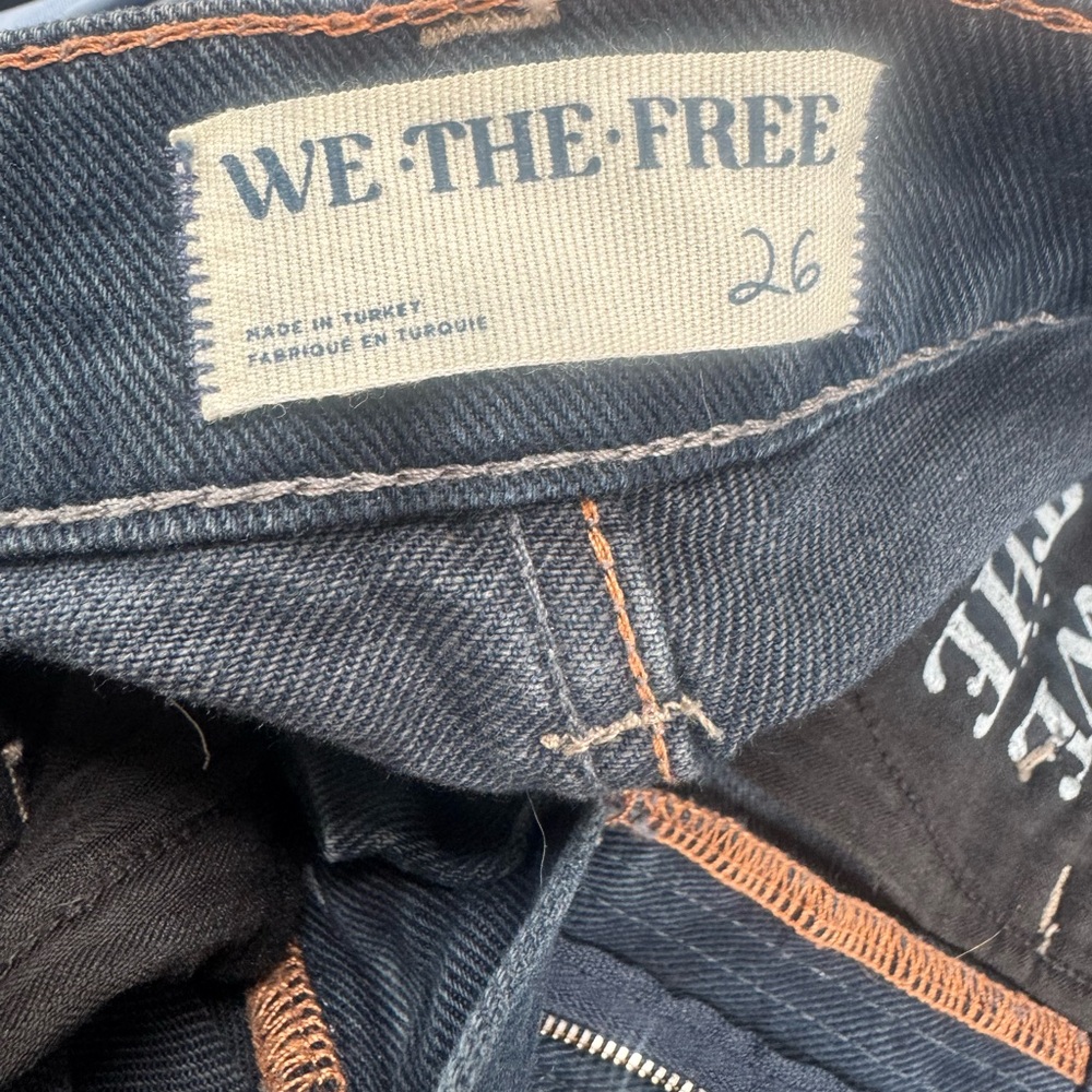 Free People We The Free Sugar & Spice Barrel Jeans Spooky Blue 26 - Picture 2 of 8